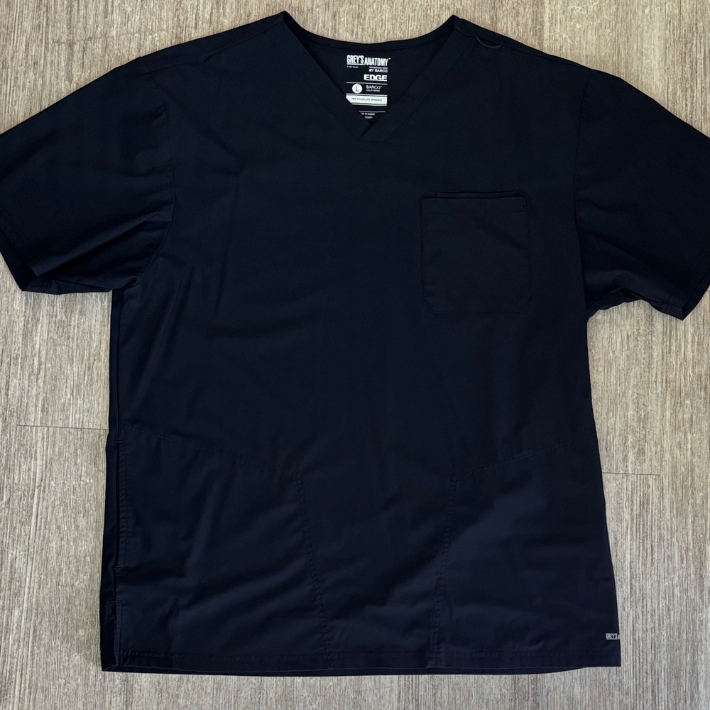(Full Set) Grey’s Anatomy Barco Men's Black Scrub Set